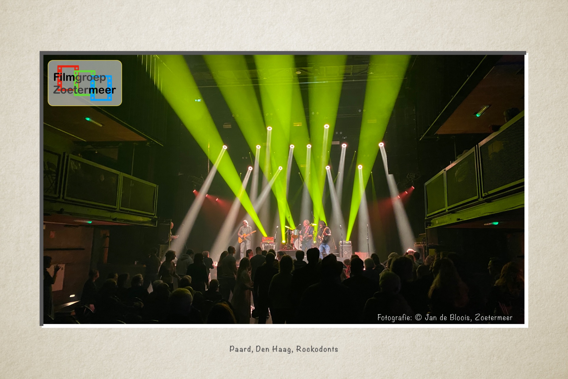Lichteffecten op het podium van theater Het Paard in Den Haag.